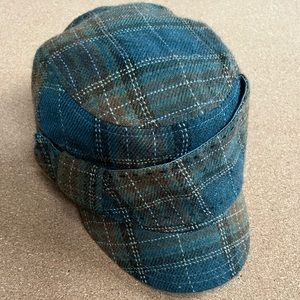 Pistal Plaid Hat blues and browns